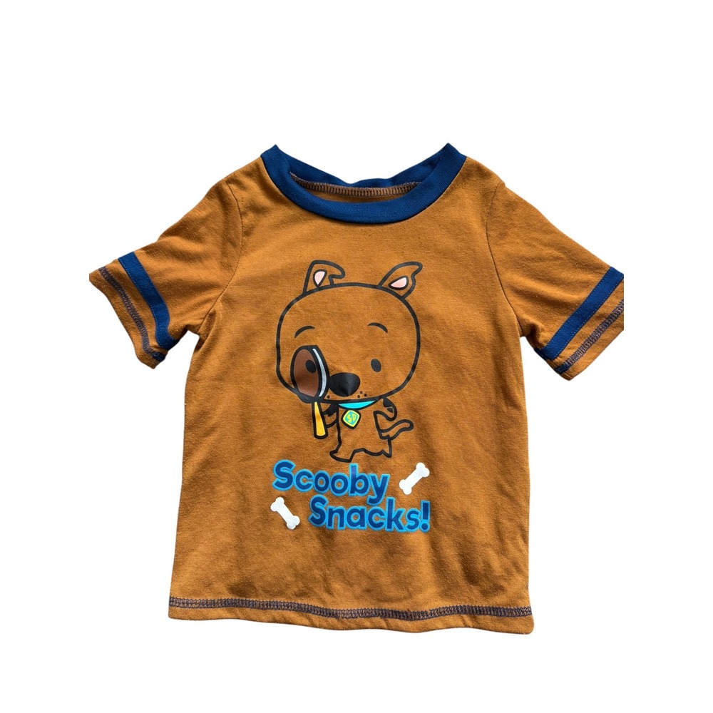 Scooby‎ Doo Scooby Snacks Pajama Sleep Shirt Kids 5T Brown Hanna Barbera as is
